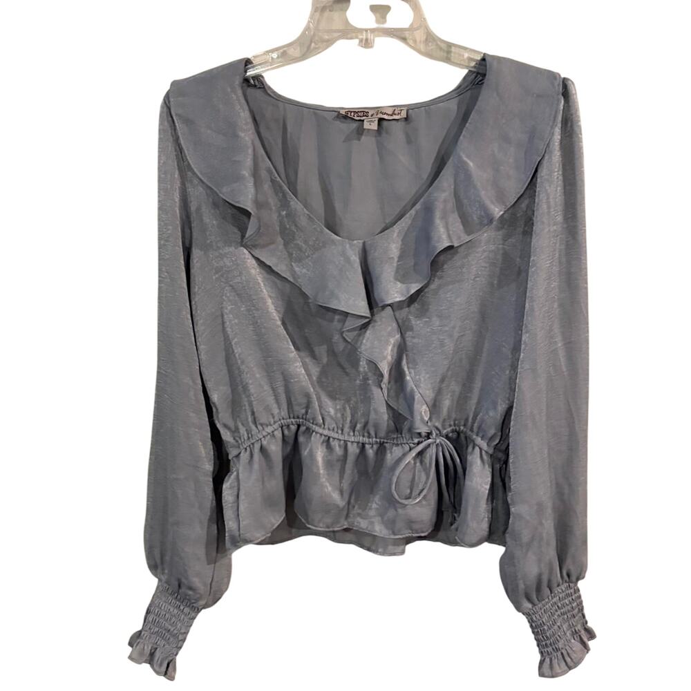 Light blue gypsies moondust top